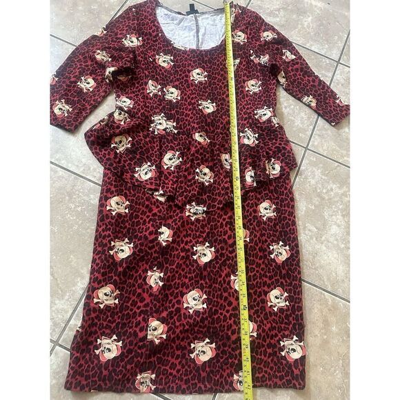 Torrid 2 Skull Soft Peplum Short Dress Stretch - Picture 6 of 7